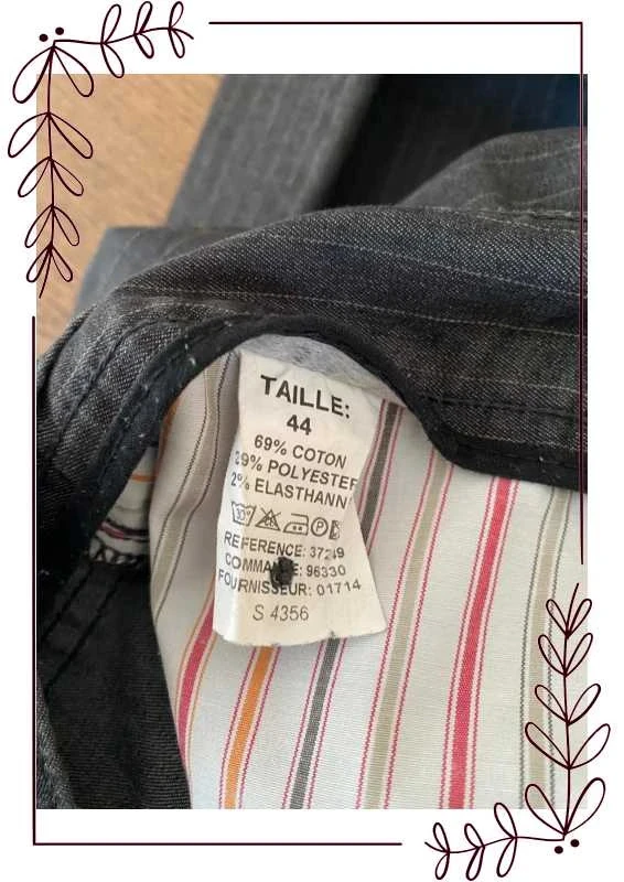 Dark grey straight-leg trousers with fine stripes JULES Size 44, excellent condition – photo 10